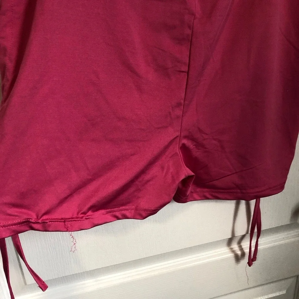 Threadbare Fitness Pink Active Shorts Womens Size 12 US Drawstring Side Gym Yoga